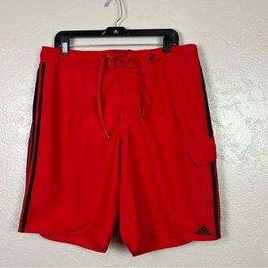 Adidas men swim‎ board shorts red size 36